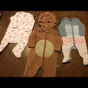 0-3 Month Footies (set of 3)